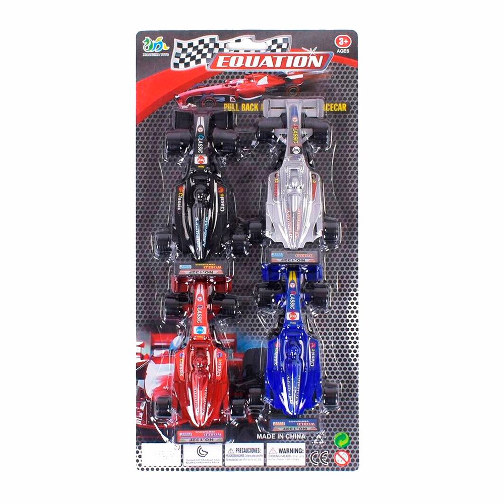 Набір гоночних машин Kimi з інерційним механізмом Різнокольоровий 6976733090073