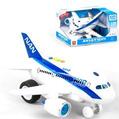 Самолет Kimi со световым и звуковым эффектом Бело-синий 6974060113724