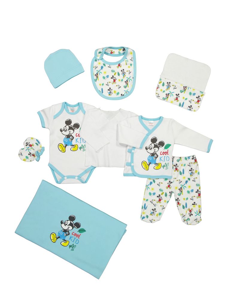 Набір одягу Mickey Mouse 56-62 см (0-3 міс) Disney MC17257 Біло-синій 8691109875037
