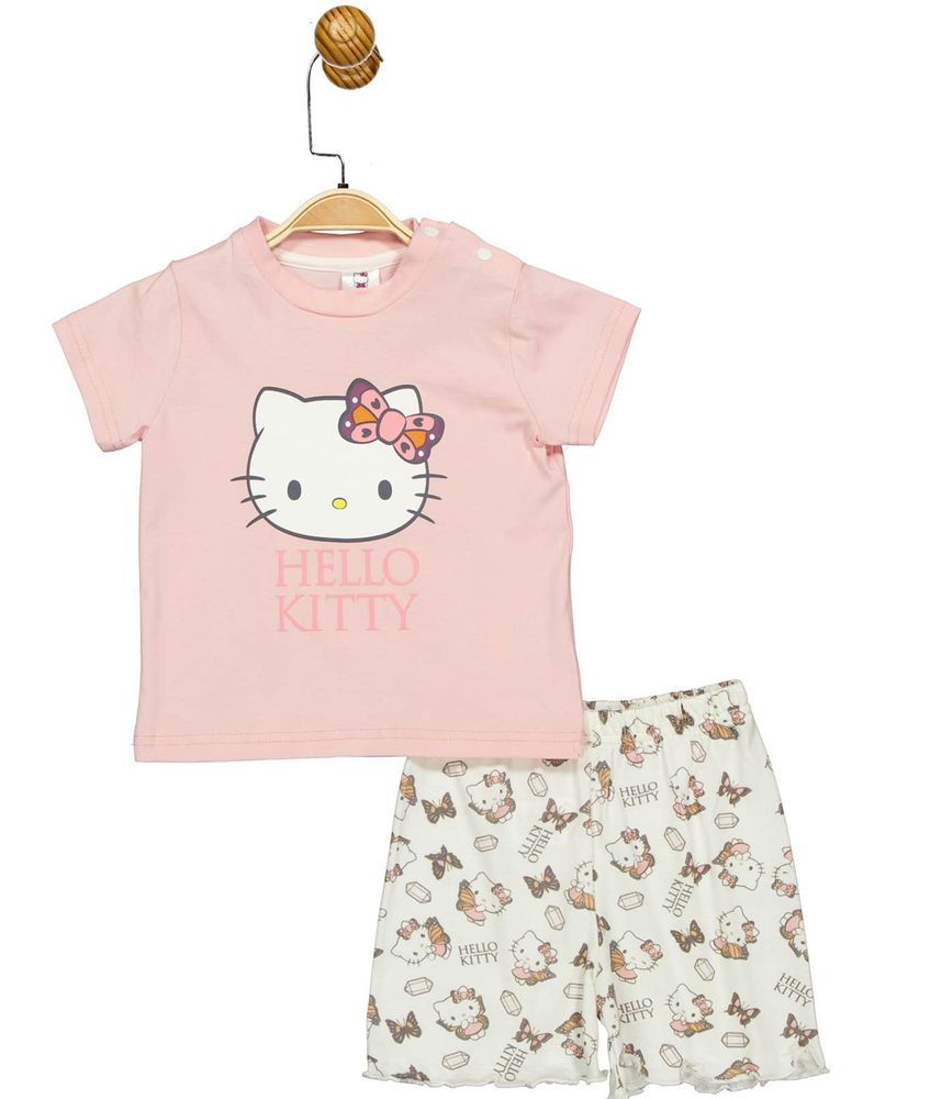 Комплект (футболка, шорти) Hello Kitty 98 см (3 роки) Cimpa HK17480 Біло-рожевий 8691109874894