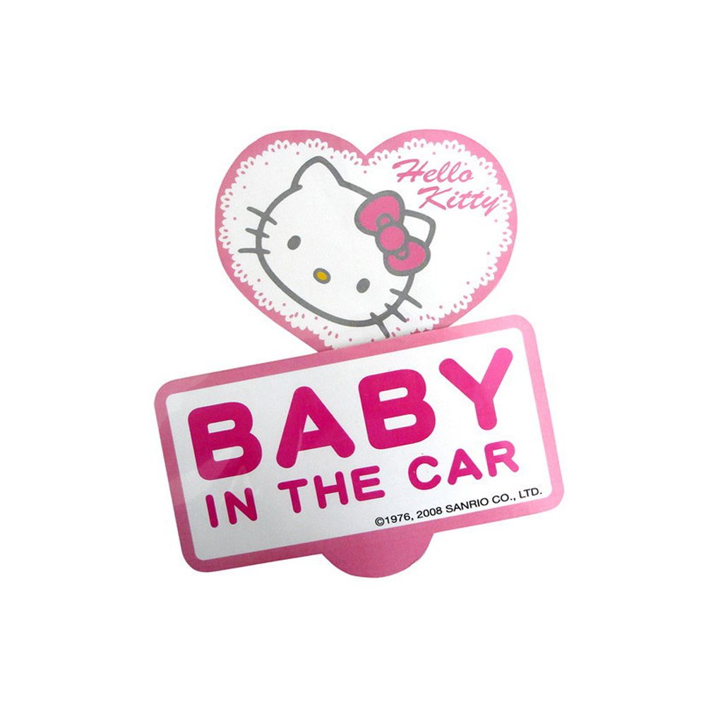 Наклейка в машину Дитина в машині Hello Kitty Sanrio Біло-рожевий 4045316345302