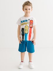 Комплект (футболка, шорты) Cars Pixar 98 см (3 года) Cimpa CR17588 Бело-синий 8691109887344