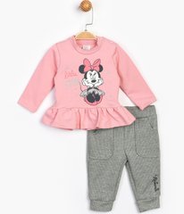 Комплект (кофта, штани) Мінні Маус 68-74 см (6-9 міс) Disney MN16102 Сіро-рожевий 8691109831088