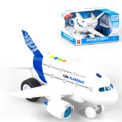 Самолет Kimi со световым и звуковым эффектом Бело-синий 6974060113571